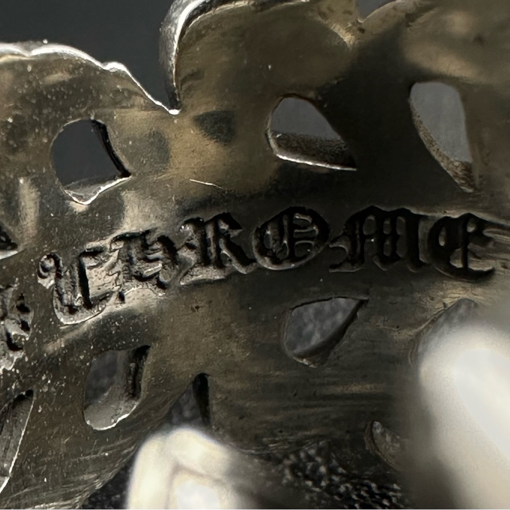 Chrome Hearts Silver Adjustable Double Floral Ring - image 6